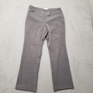 Chico's Pants Womens 1 US 8 Short Gray Dress‎ Slacks Casual Stretch Pockets